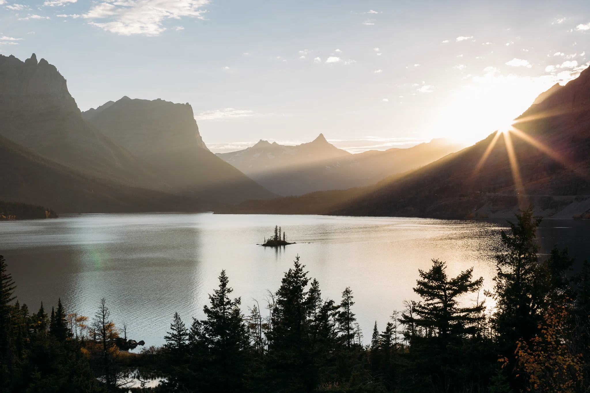 wild goose island, glacier national park