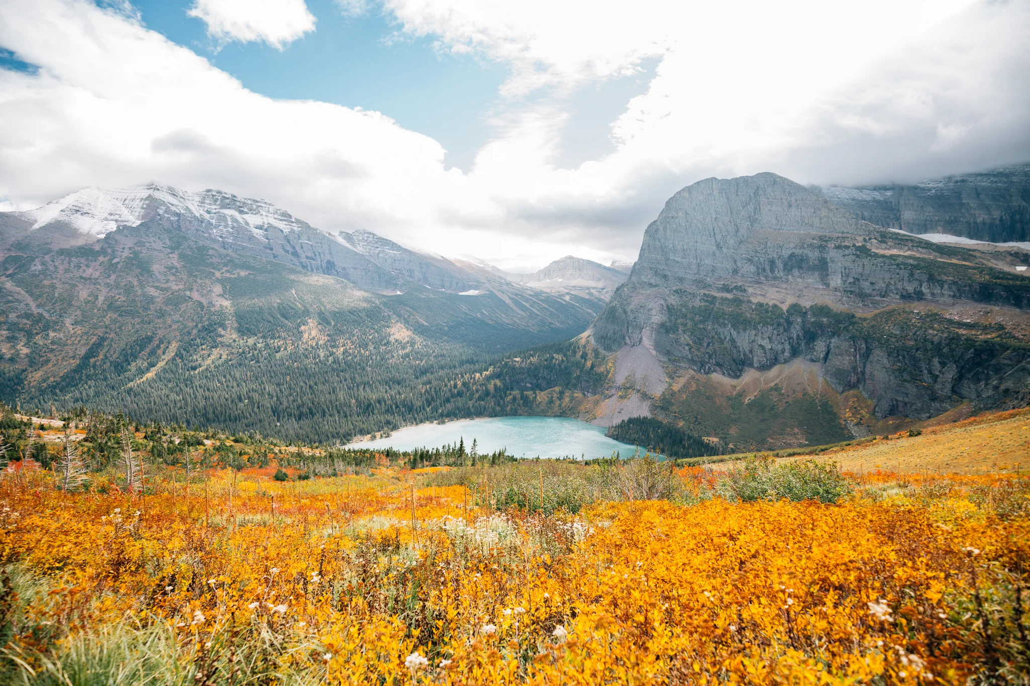 Grinnell lake, glacier national park