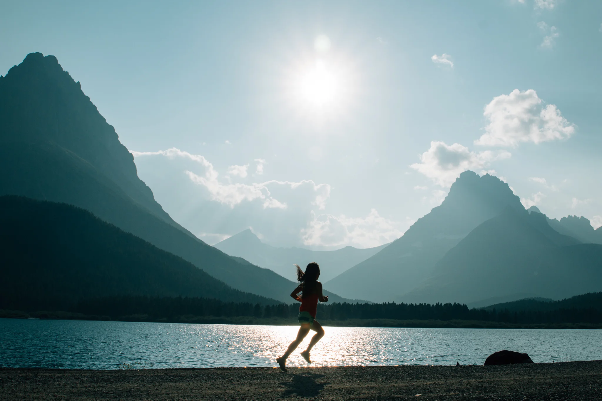 swiftcurrent lake, glacier national park