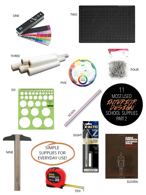 11 most used interior design school supplies part 2