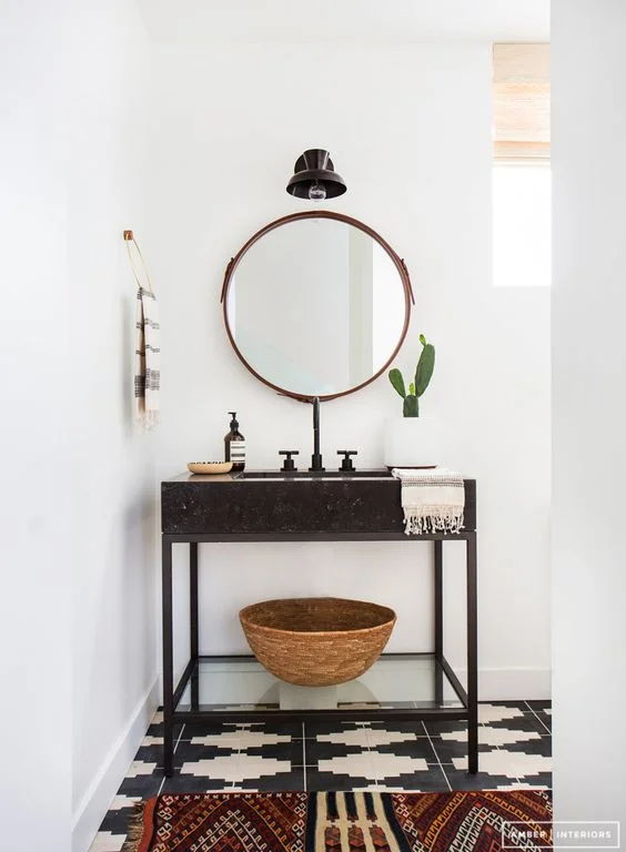 Amber Interiors Powder Room
