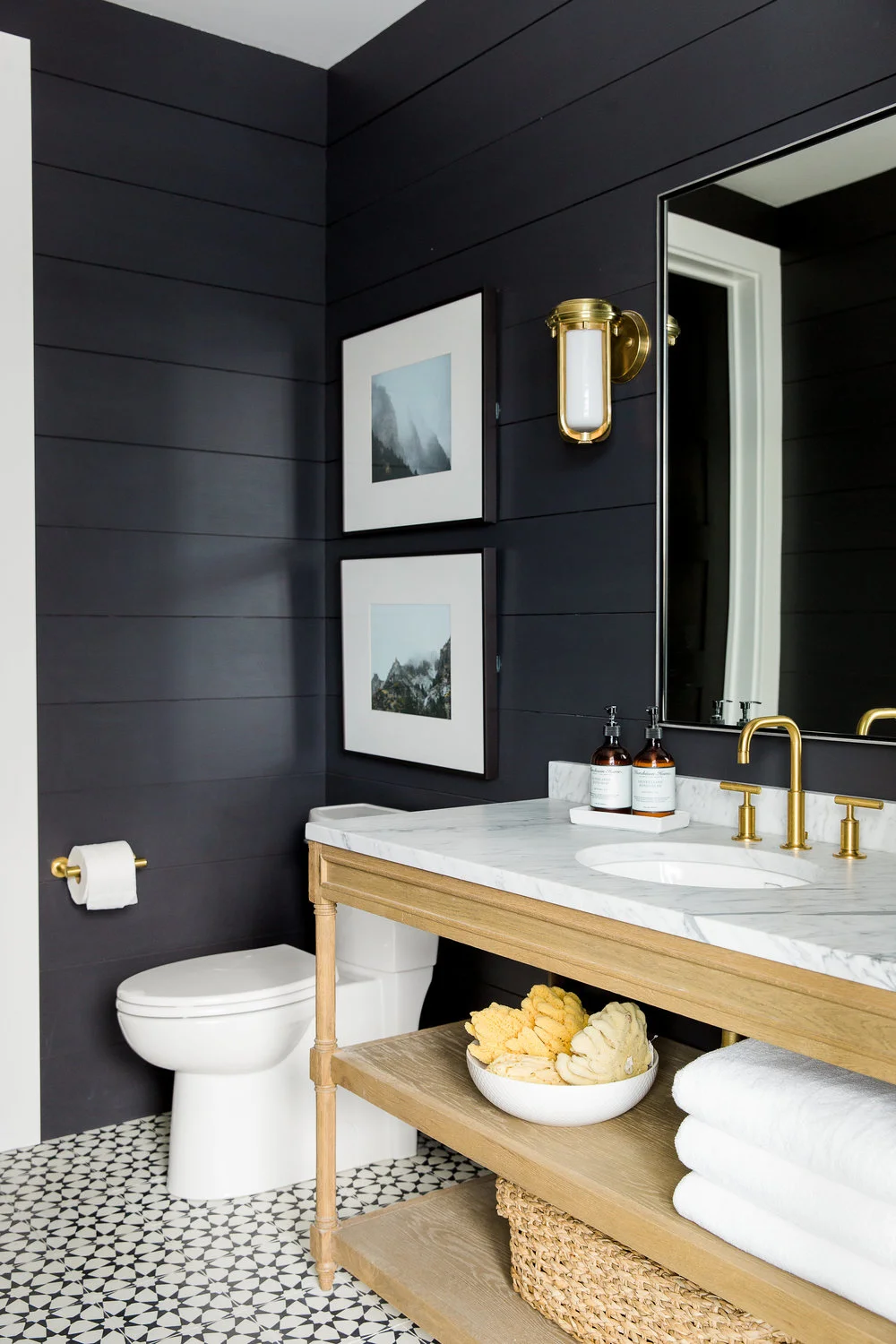 Studio McGee Modern Mountain Powder Room