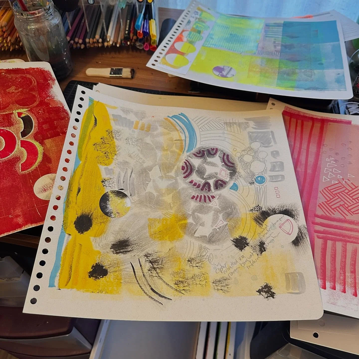 Recent mixed media session.