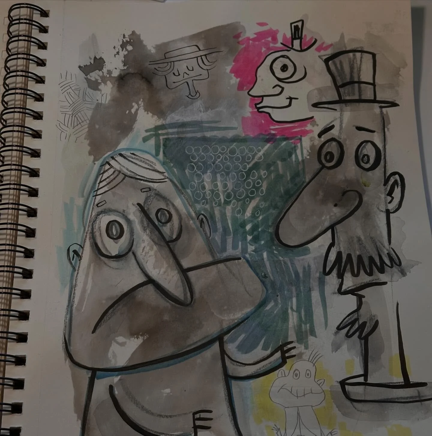 Playing around in my sketchbook today.