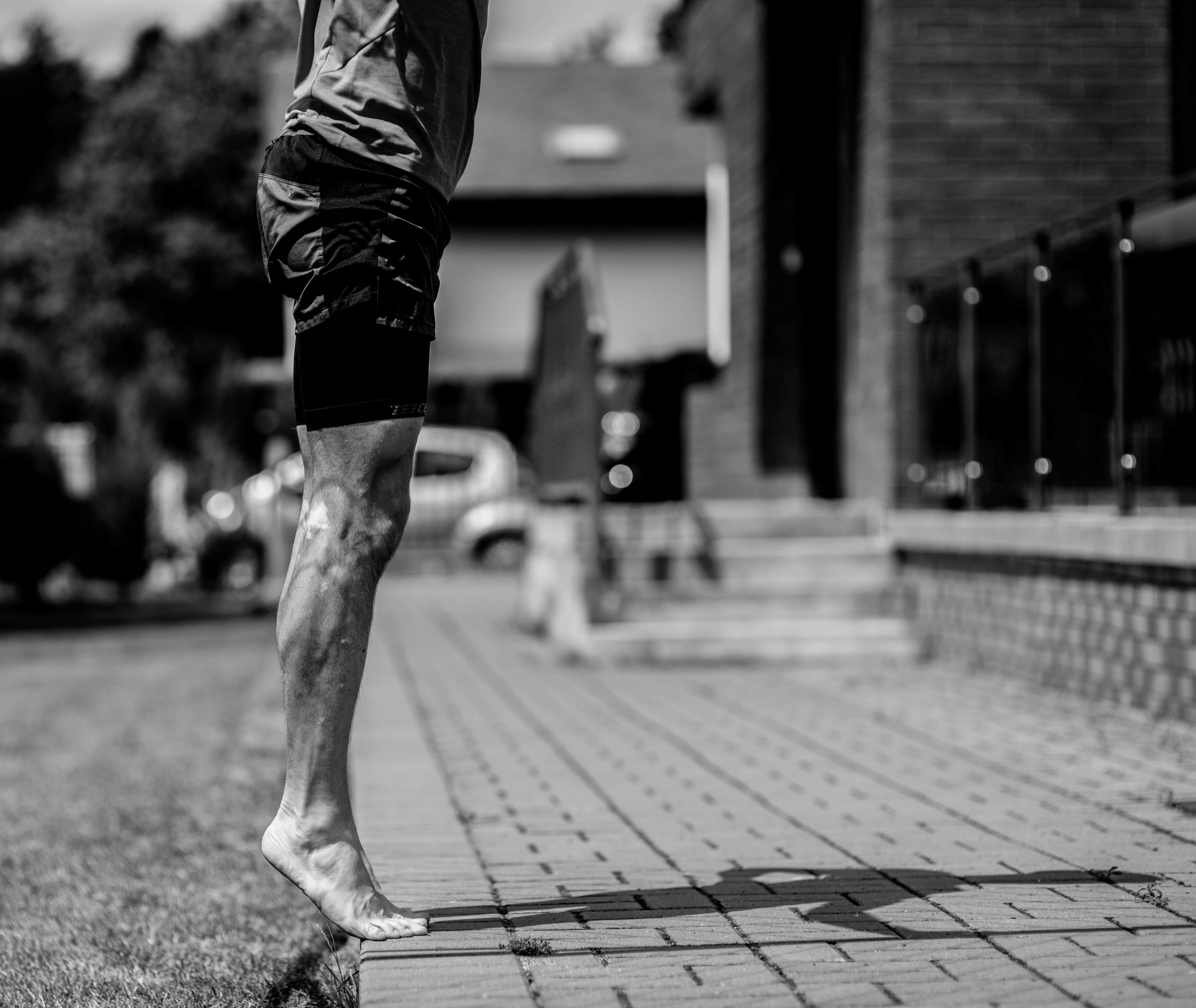 Heel-lift drill to strengthen calf muscles and develop the power for push-off