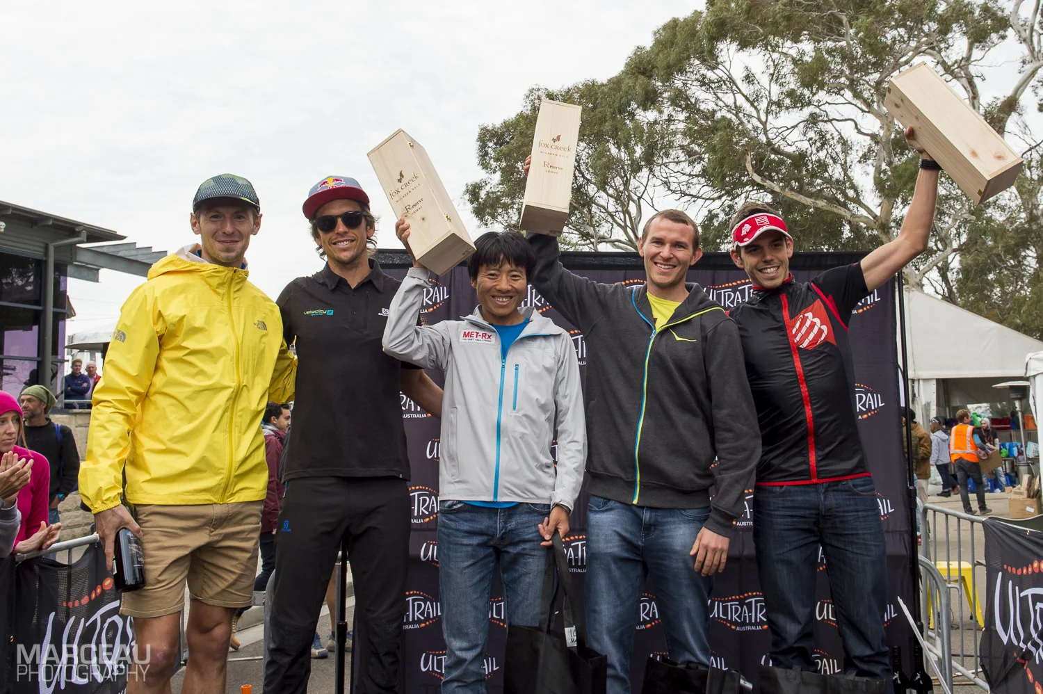 From the left: Andrius Ramonas, Ryan Sandes, Yun Yanqiao, Ben Duffus and Pau Capell