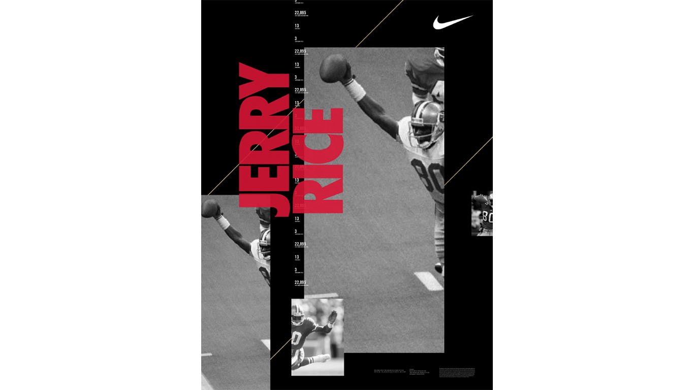 Receiving offices poster dedicated to Jerry Rice