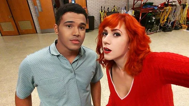 Back to highschool with @hawkins_russell and @thisisjesspaul on @galateafeaturefilm 🏫