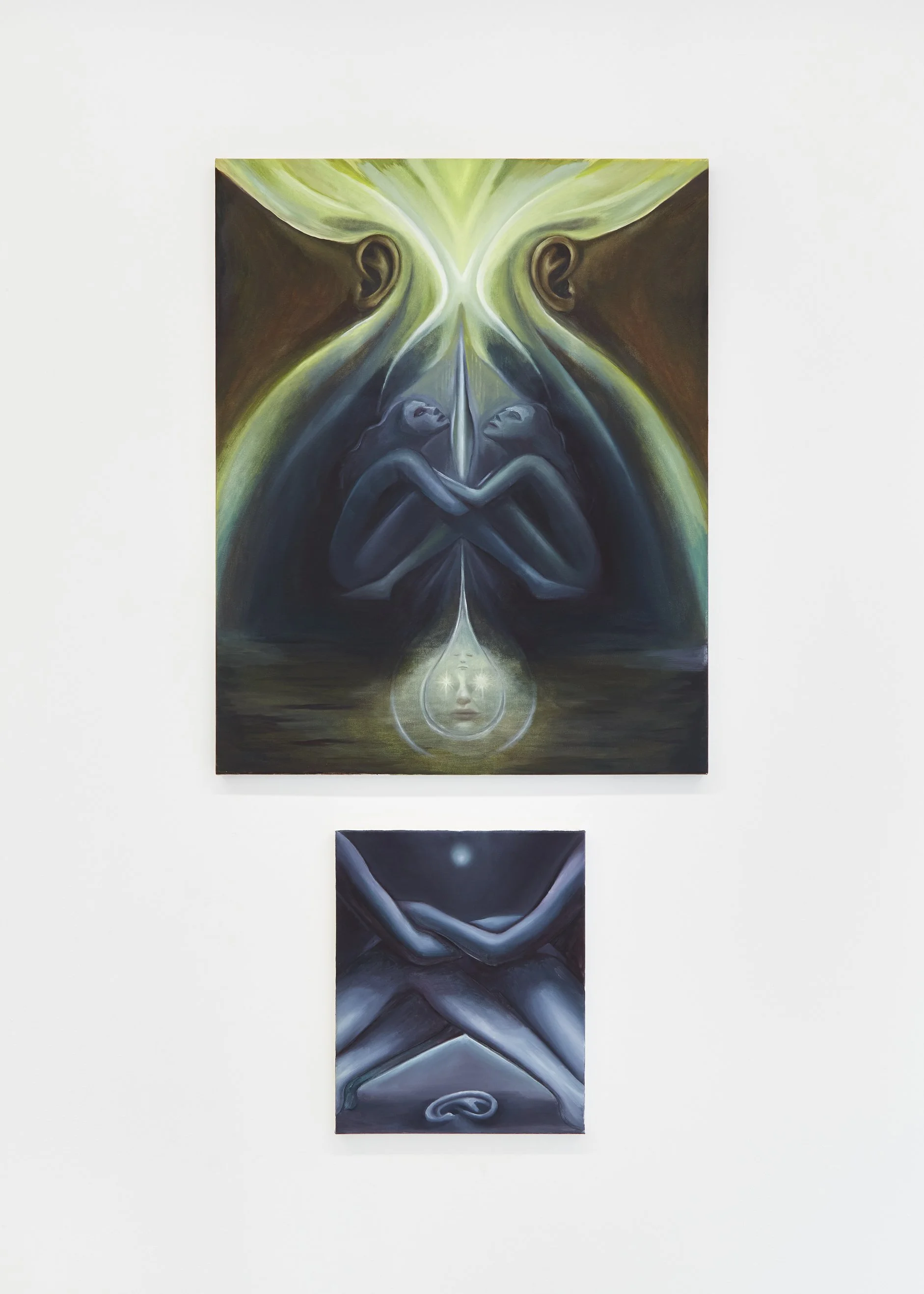 Install shot of: A river near a river , Two volcanos grow together