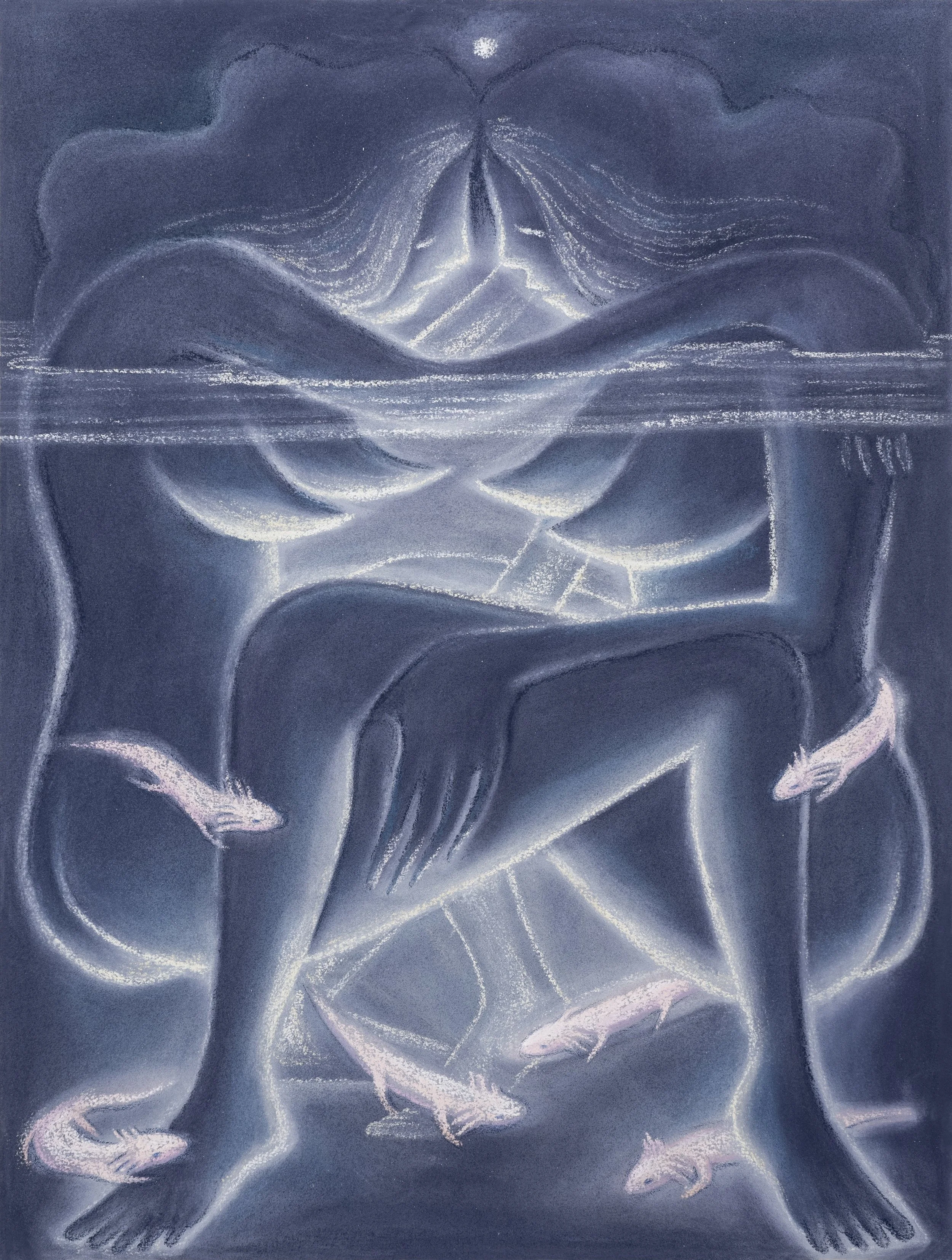  2021, pastels and coloured pencil, 29.7 x 21 cm 