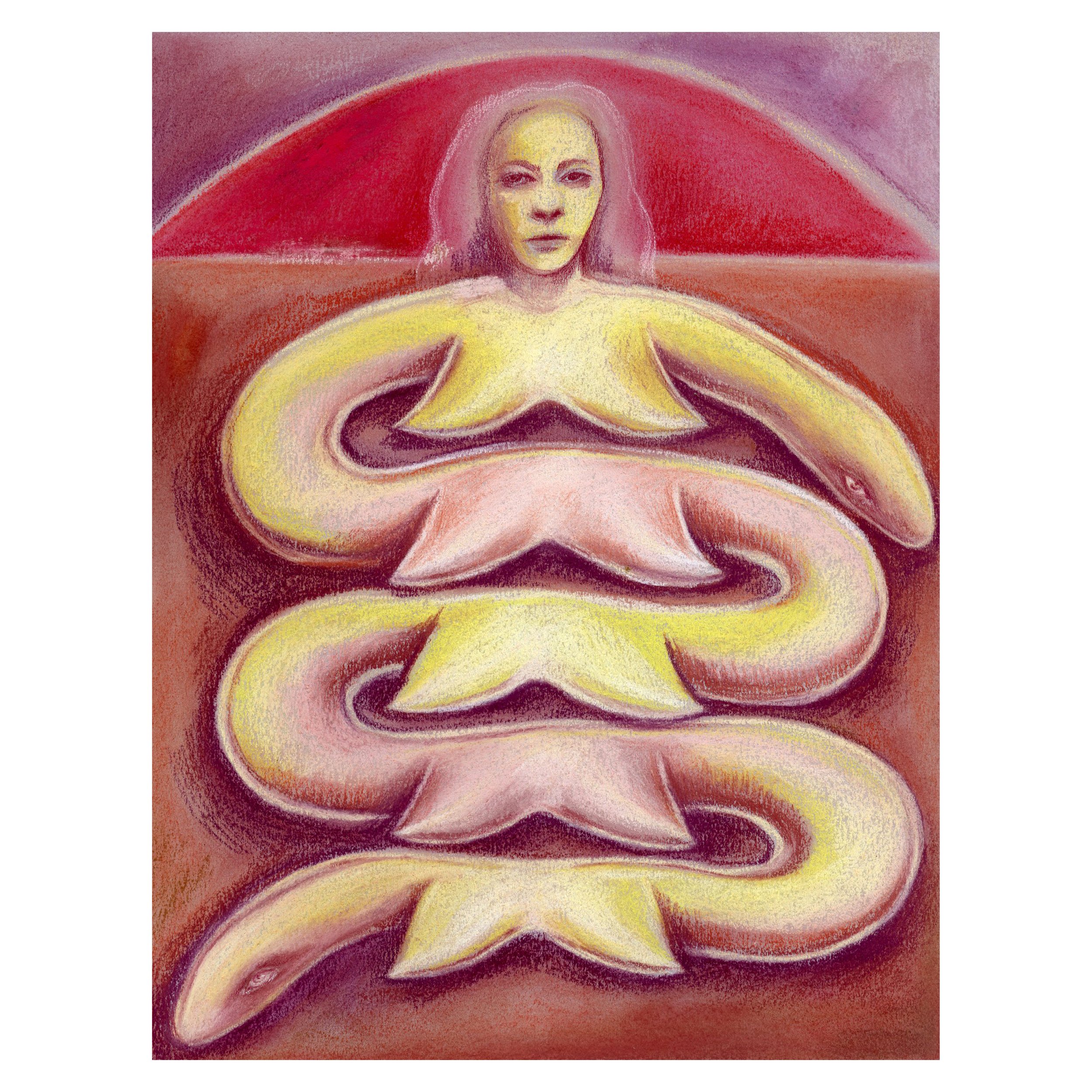  2022, pastel and coloured pencil, 29.7 x 21 cm 