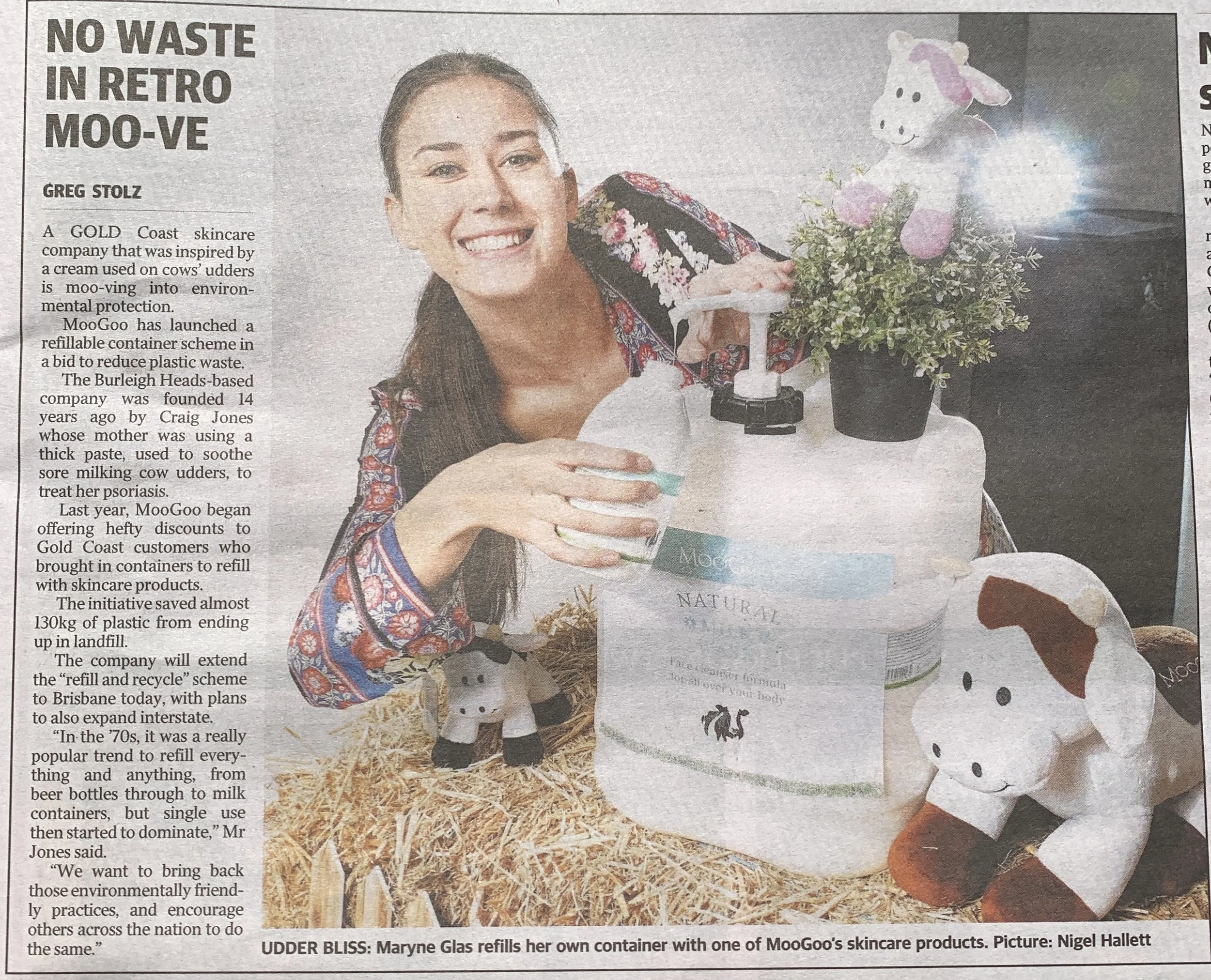 MooGoo Refill and Recycling Courier Mail