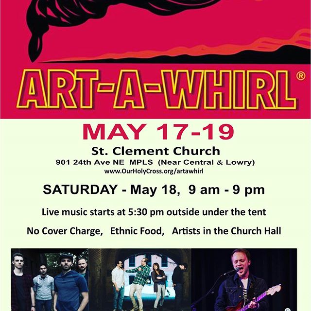 Super excited to be playing at Art A Whirl this Saturday at St. Clements along with @bennoblemusic and @alyaleighamusic . We&rsquo;ll be playing a special stripped down set along with debuting a new song of ours!