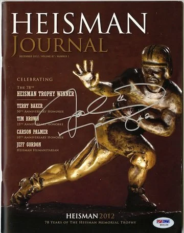 2012 Heisman Banquet Program - Johnny Manziel, Texas A&M