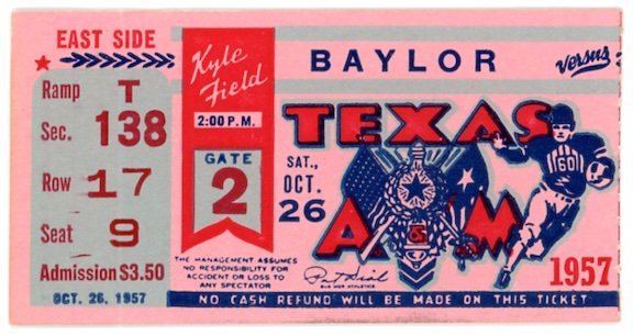 1957 Texas A&M vs Baylor