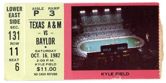 1982 Texas A&M vs Baylor