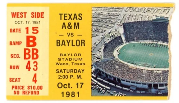 1981 Texas A&M at Baylor