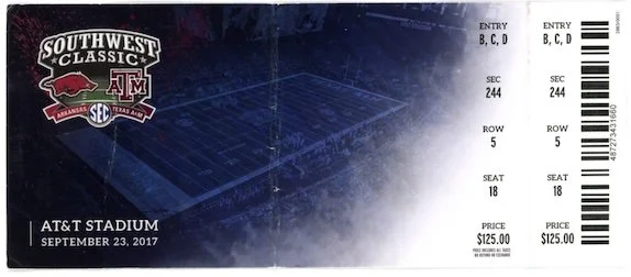 2017 Texas A&M vs Arkansas at Dallas