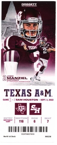 2022 Texas A&M vs Sam Houston State