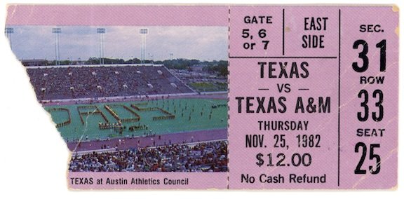 1982 Texas A&M at Texas
