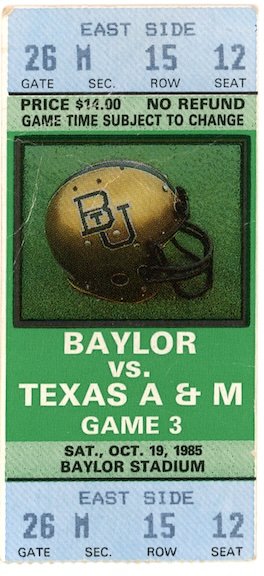 1985 Texas A&M at Baylor