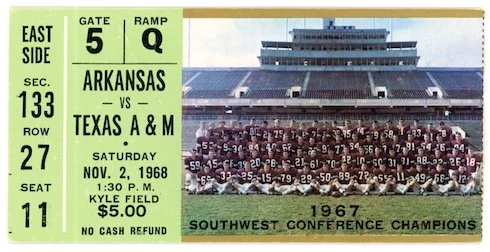 1968 Texas A&M vs Arkansas