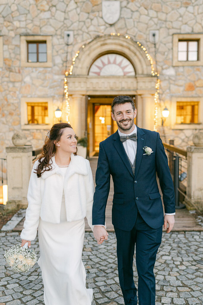 Braut und Bräutigam von der Hochzeit im Aurora Hotel in Kitzbuehel in Tirol