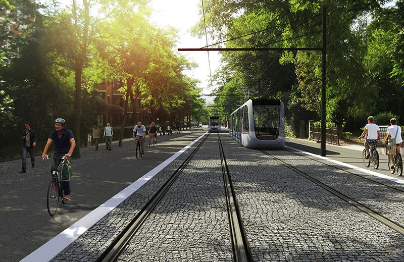  Sweden´s first modern tramway system is presently being built in Lund, a middle sized university town. 