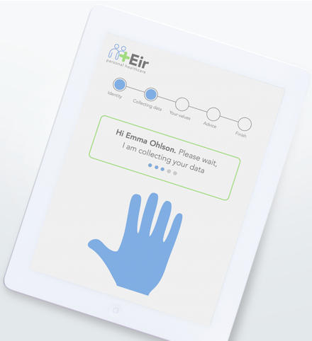  As UX designer in the project,&nbsp;I developed all user journeys, wrote the copy and created the final graphic design for the "Eir Sensor Pad" user interface. 