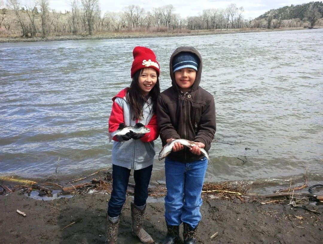 2014-04-28 - Rigden Kids catch trout in Yellowstone River #1.jpg