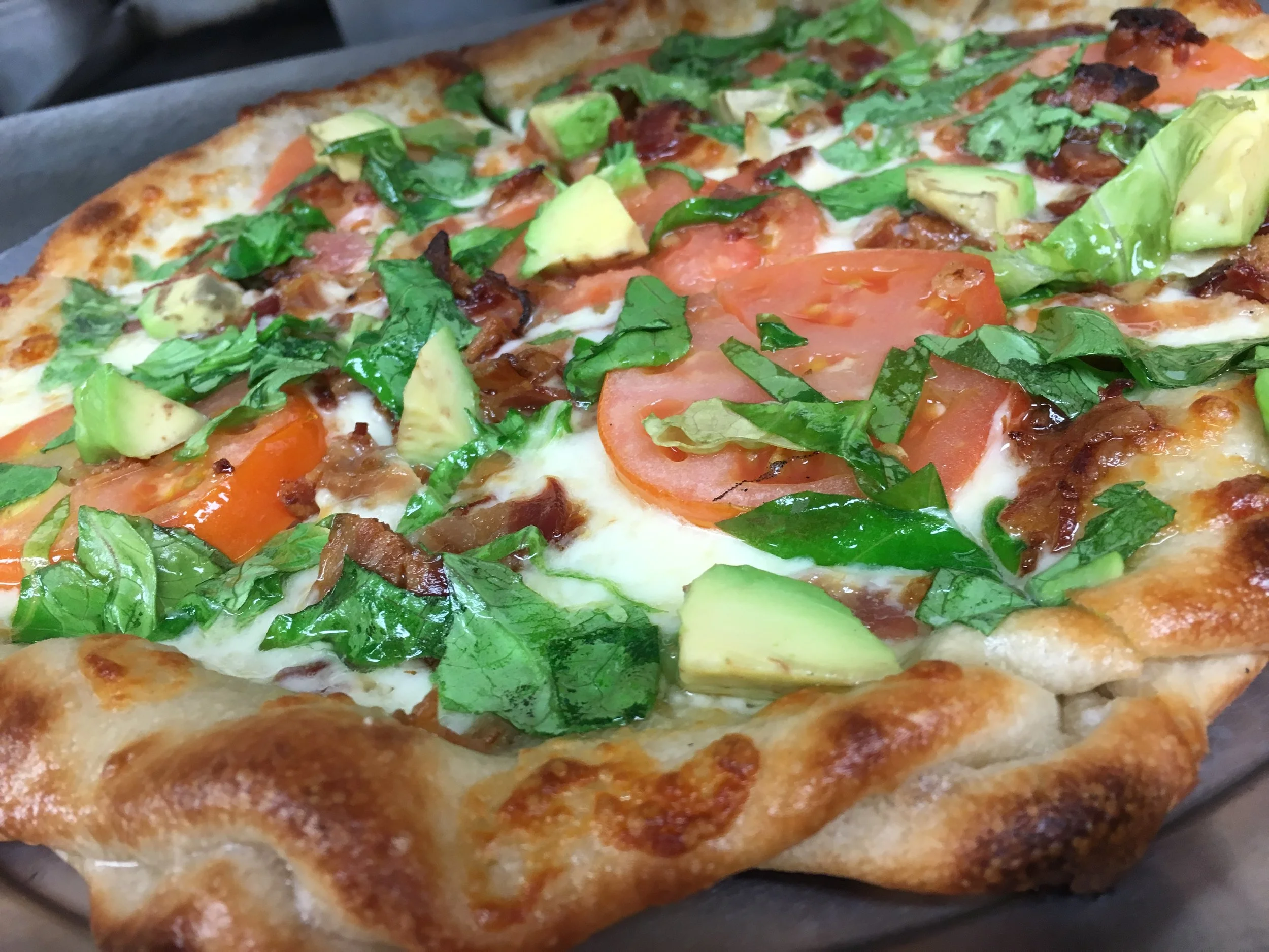 BLT pizza! Add avocado to make it extra delicious!