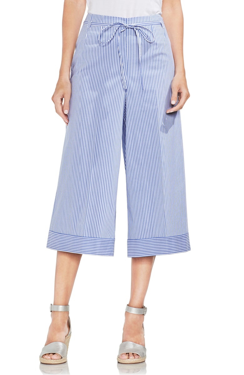 Vince Camuto Tie Front Stripe Culottes.jpg