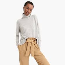 J Crew Turtleneck sweater with side slits in supersoft yarn .jpeg