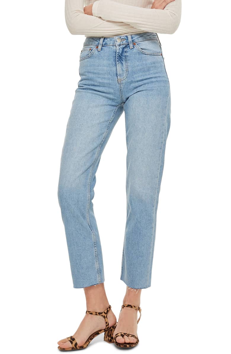 TopShop Raw Hem Straight Leg Jeans.jpeg