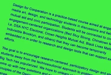 Design for Cooperation or:  How We Learned to Love The Multitude