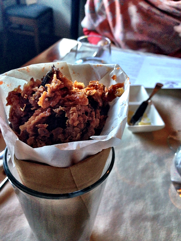 A Cone of Fried Chicken Skins