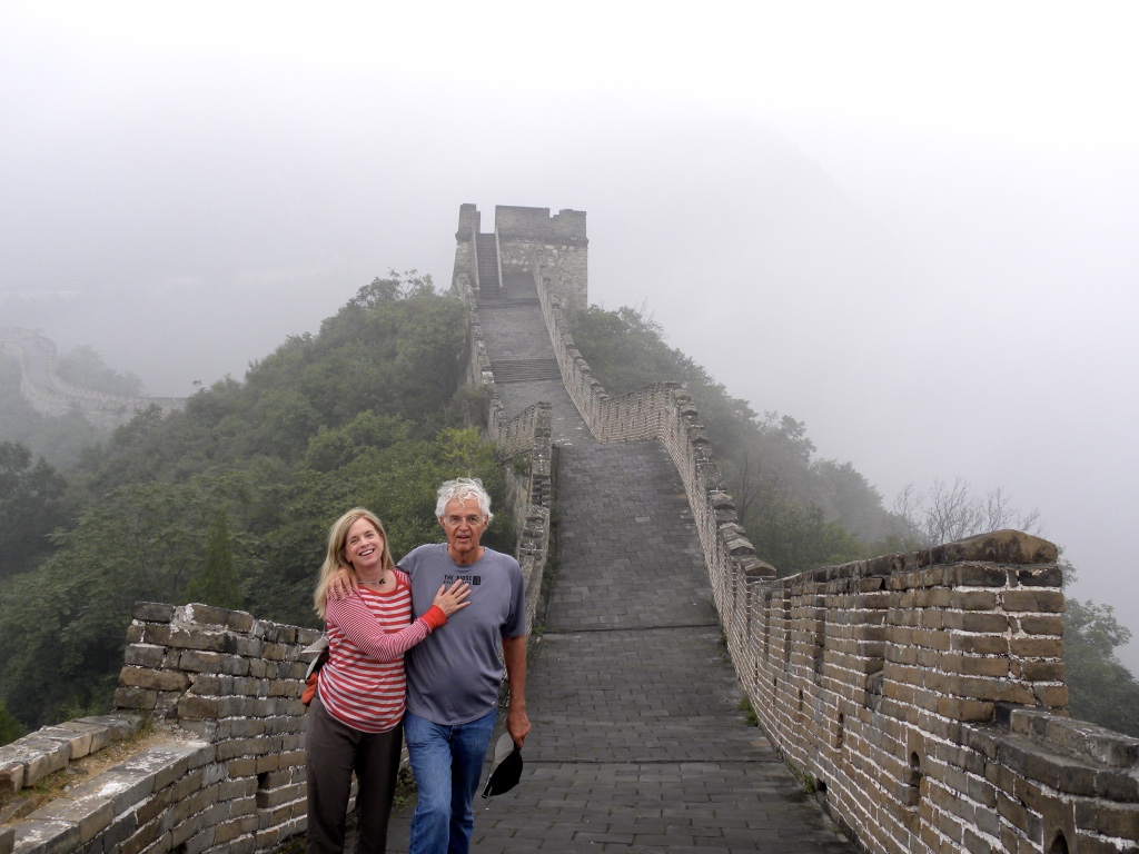Author and husband, Ed Warren, at Mutianyu section of the Great Wall, September 11, 2012
