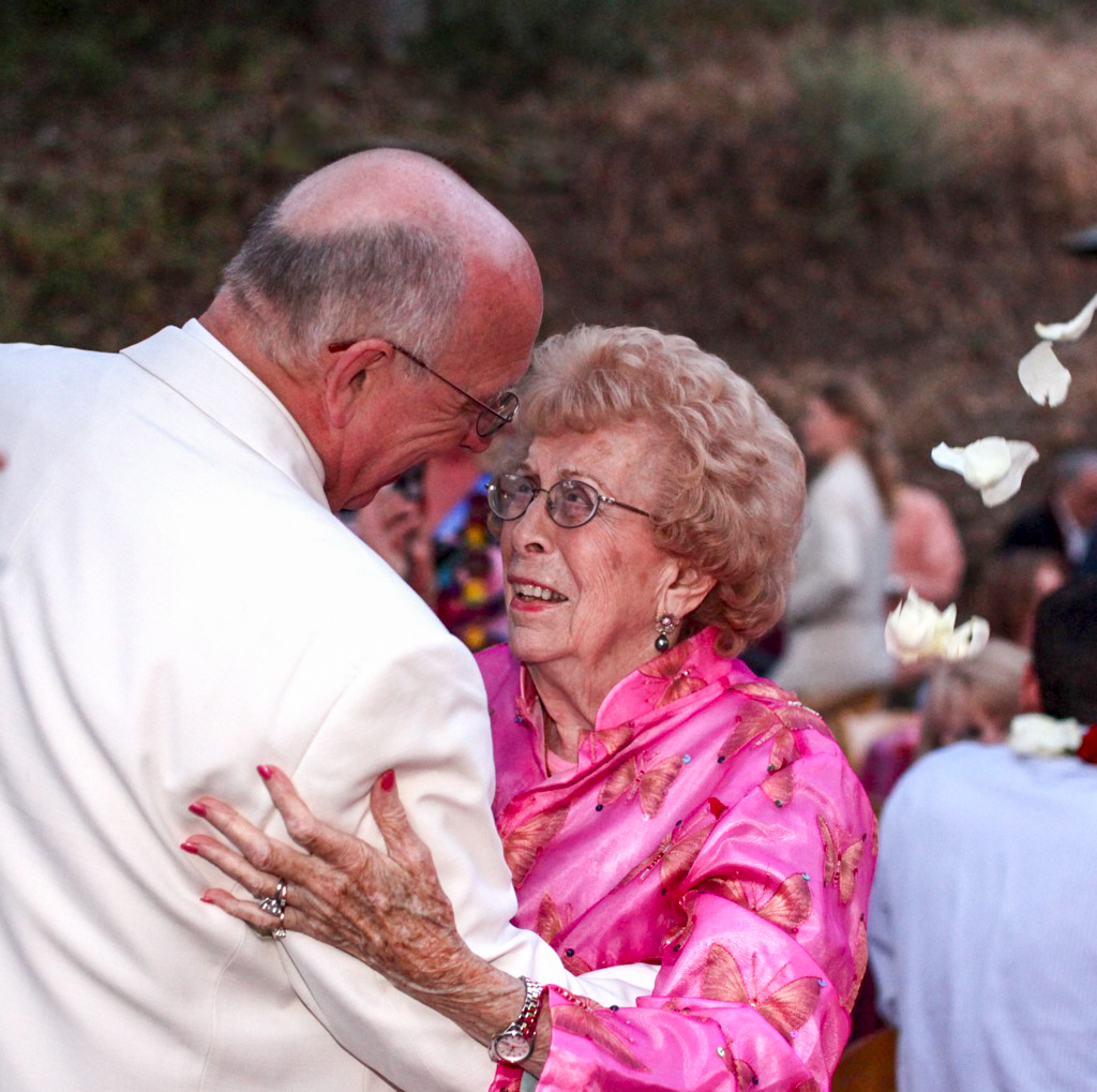David Parker, family friend, dancing with Babe at Jo’s wedding.