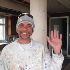 Tim with temporary upper bridge