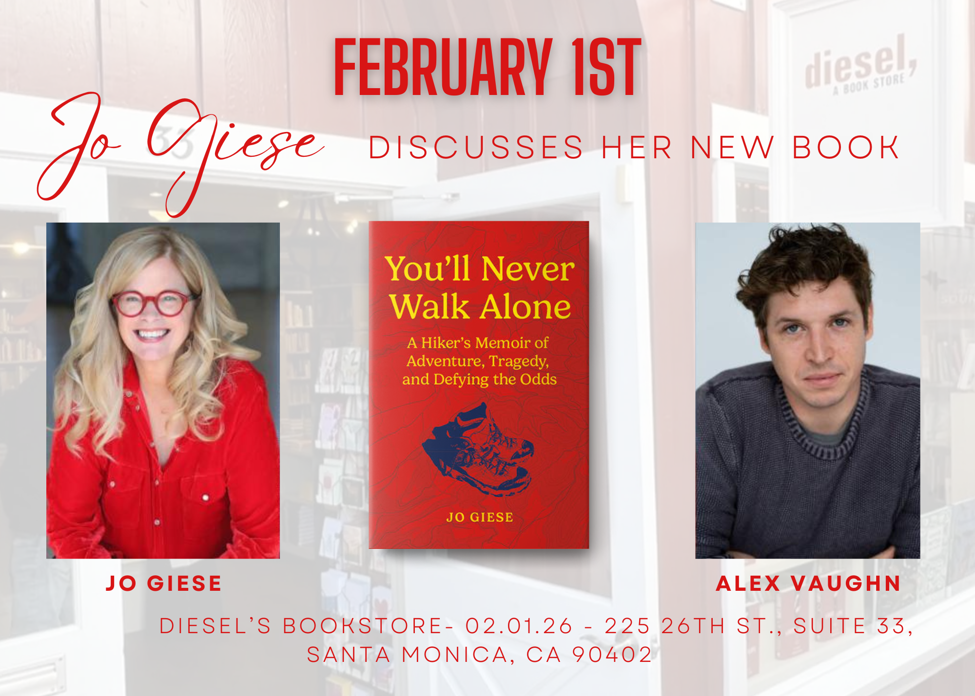 JO GIESE DISCUSSES AND SIGNS "YOU'LL NEVER WALK ALONE".