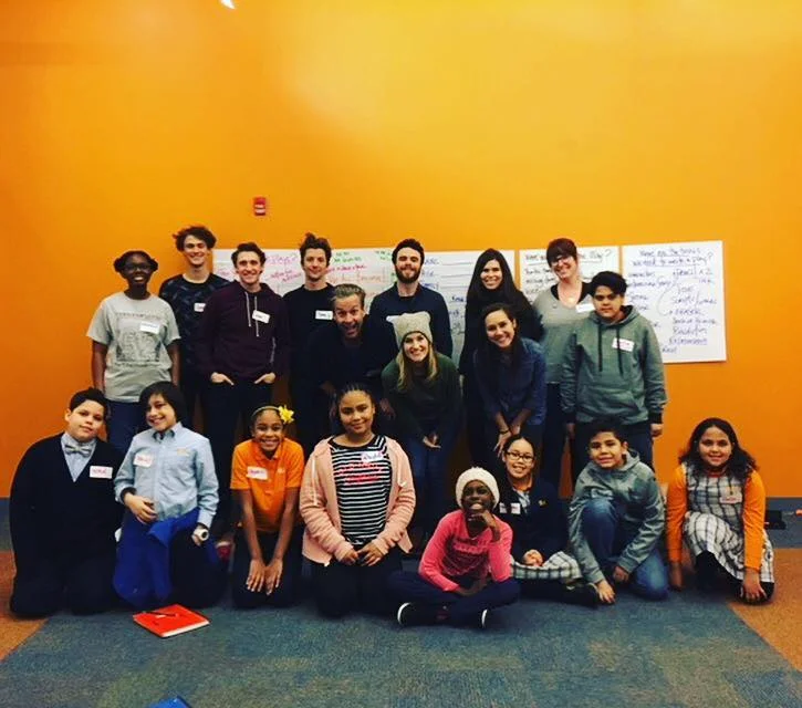 Robin with the new Playmakers of 2018 at the 52nd Street Project in New York City.
