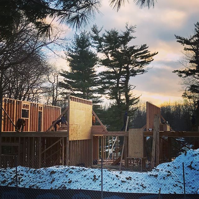 Beautiful day for a site meeting #thoseviewsthough #5dellwood #newconstruction #modernhomes #ardsley #westchester #interiordesign #architecture #burblife