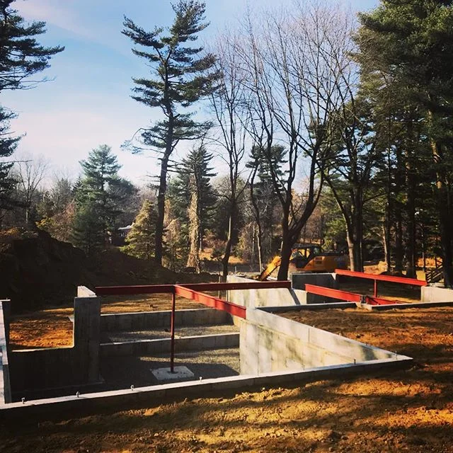 We have a basement! #newconstruction #customhomes #modernhome #5dellwood #ardsley #westchester #burblife #sitemeeting #progress #interiordesign