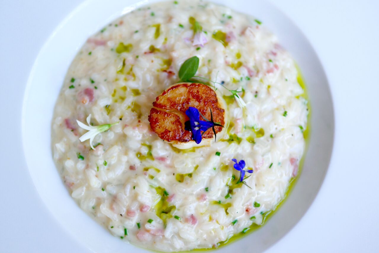 KAMMKARBI RISOTO 13€ Peekon, murulauk ' Küllaltki rammus roog nagu risotod kipuvad olema. Kes meie seast ütles välja märksõna Carbonara tabas küll naelapea pihta. Seda mõtet oli süües raske peast välja saada ja nii nimetakski selle risoto hoopis pasta carbonara kaksikuks. Rooga tellides tasuks teada, et risoto sisaldab vaid ühte võimsat kammkarpi. Meie poolt pole aga ühtegi halba sõna, sest kammkarp oli hästi maitsestatud ning küpsusaste oli ka meelepärane. Kokkuvõttes oli tegu jälle ühe roaga, mis ajas kõiki meid selle järele ahnitsema ja iga viimset tükikest kahvliga taga ajama. Soovitame!