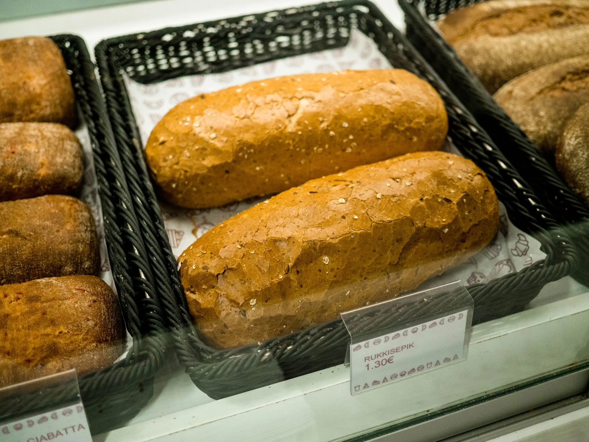 .... Rukkisepik 1,3€ .. Rye bread 1.3€ ....
