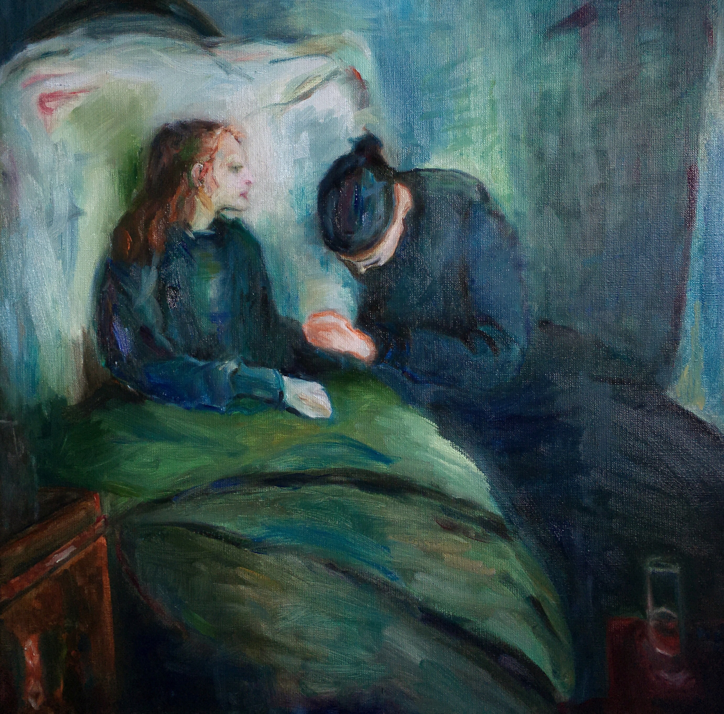 After E. Munch 50x50cm Oil on linen canvas