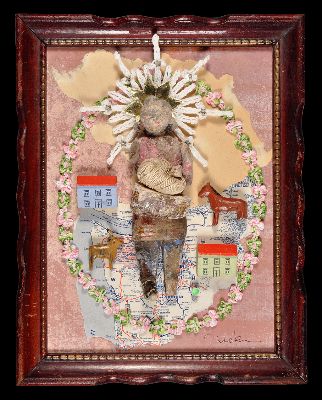   Village Weaver,&nbsp;  7 x 9  mixed media   SOLD  