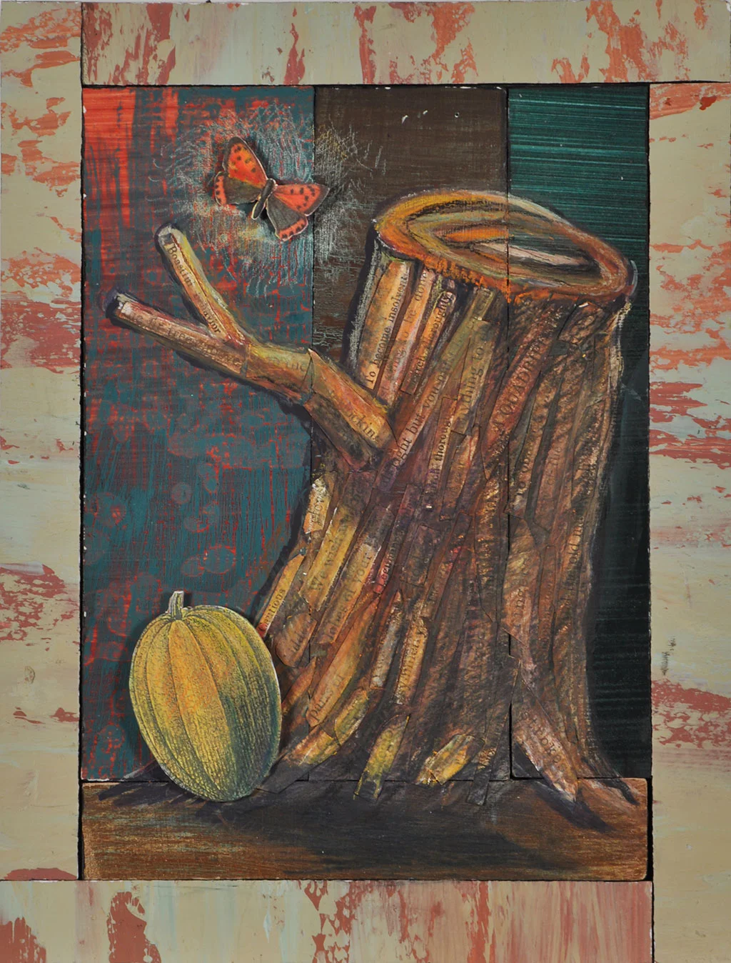   the Moth, the Melon &amp; the Moonlight,  8×6     SOLD  