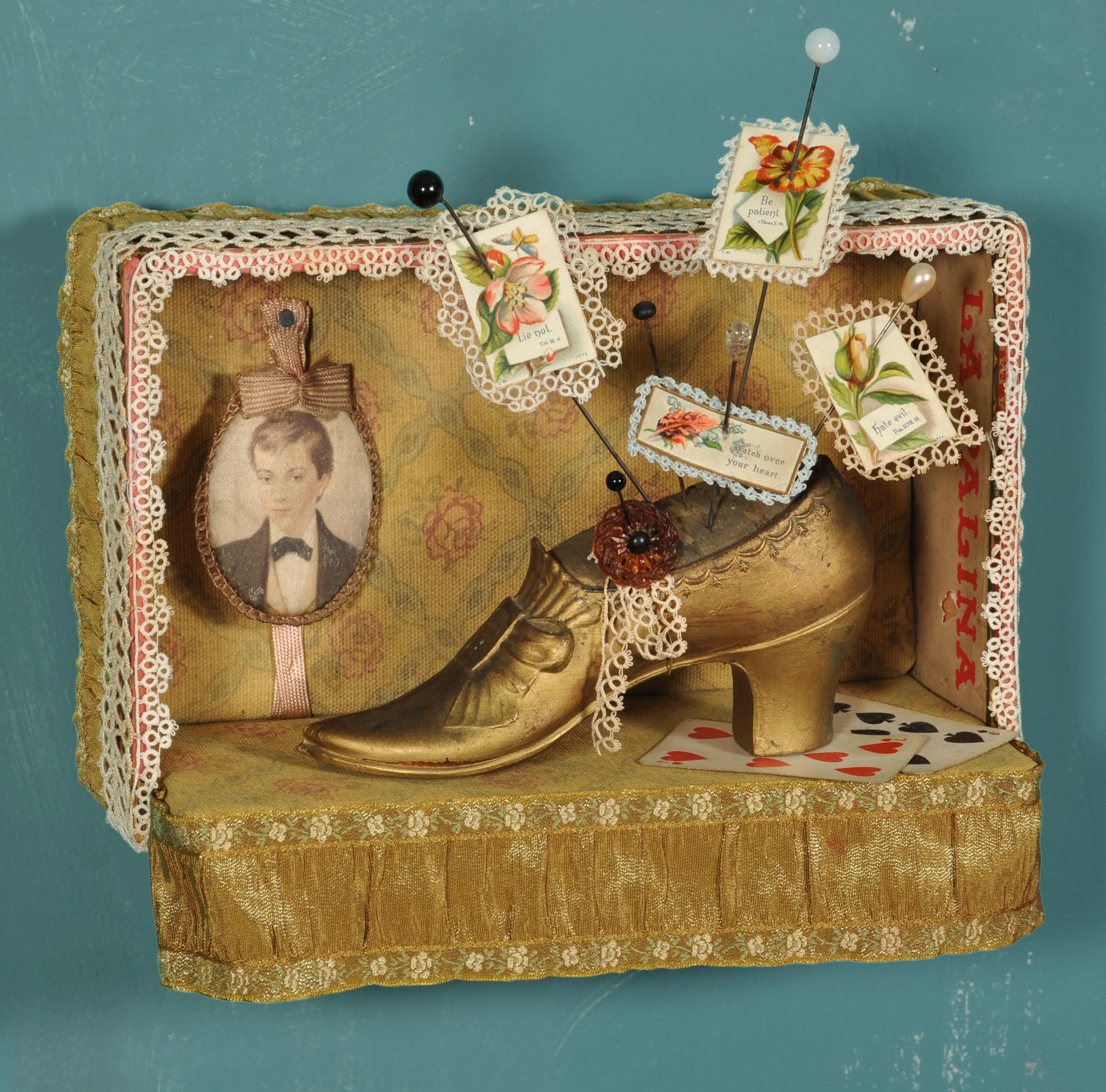   Great Granny's Shoebox  7 x 9 x 4  mixed media 