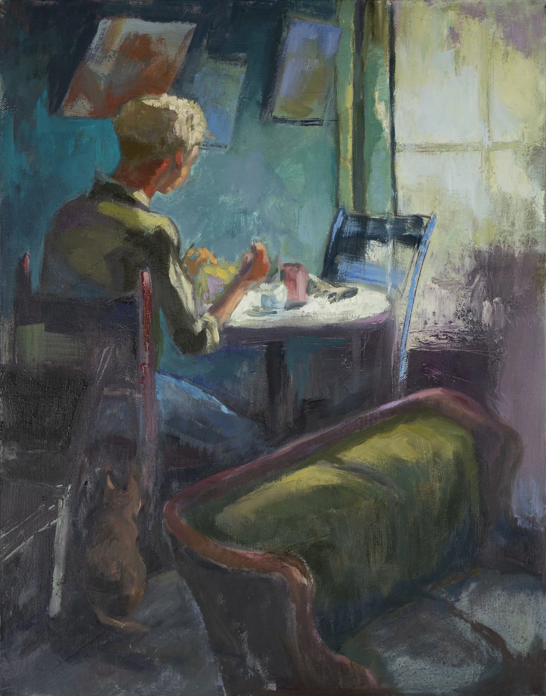   Savannah Coffee House   20x16 oil on canvas 